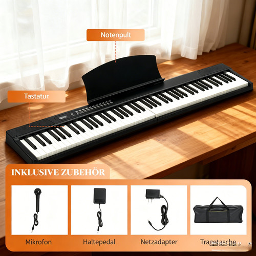 Glarry keyboard piano - keyboard, mit